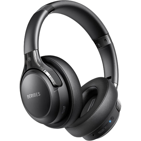 BERIBES Bluetooth Headphones Over Ear, 65H Playtime and 6 EQ Music Modes Wireless Headphones with Microphone, HiFi Stereo Foldable Lightweight Headsets, Deep Bass for Home Office Cellphone PC Ect.
