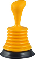PlumbCraft Mini Drain Plunger, 11-Inch Bellows Sink Plunger for Kitchen & Bathroom Sinks, Heavy-Duty Clog Remover with Ergonomic Handle