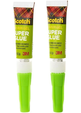 Scotch Super Glue Gel, .07 oz, 2-Pack, Dries Quickly with a Permanent Hold (AD112)