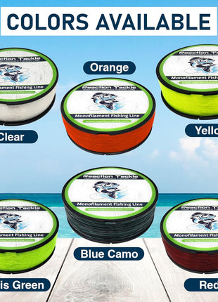Reaction Tackle Monofilament Fishing Line- Strong and Abrasion-Resistant Nylon Mono, Smooth and Long Casting - Low Memory- Freshwater and Saltwater Fishing Monofilament Line