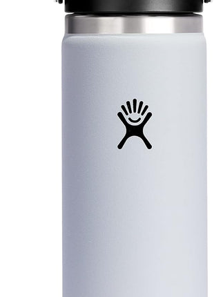 Hydro Flask Water Bottle - Insulated Stainless Steel - Wide Mouth Flex Lid, Non Spill, Leakproof and Refillable in 20 Oz