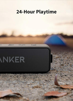 Anker Soundcore 2 Portable Bluetooth Speaker with Stereo Sound, Bluetooth 5, Bassup, IPX7 Waterproof, 24-Hour Playtime, Wireless Stereo Pairing, Speaker for Home, Outdoors, Travel