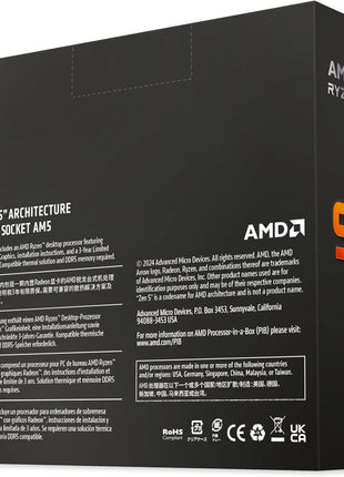 AMD RyzenTM 9 9950X 16-Core, 32-Thread Unlocked Desktop Processor