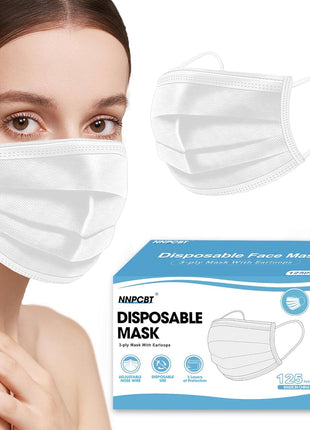 NNPCBT 100PCS 3 Ply Black Disposable Face Mask Filter Protection Face Masks