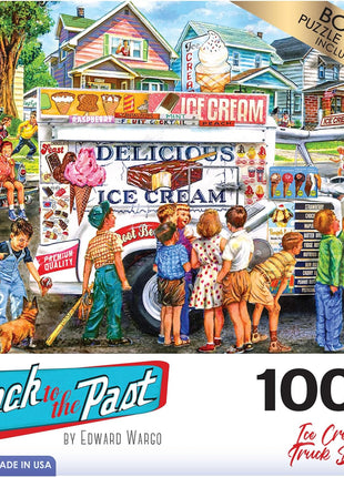 RoseArt - Back to The Past - Ice Cream Truck Day - 1000 Piece Jigsaw Puzzle for Adults