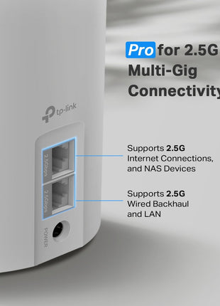 TP-Link Deco X55 Pro AX3000 Whole Home Wi-Fi 6 Mesh System - Coverage up to 6500 Sq.Ft & up to 150 Devices, 2x2.5G WAN/LAN Ports, 4 Streams, Wired Ethernet Backhaul, Ideal for 1Gig+ Internet, 3-Pack