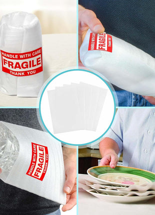320 pcs Moving Packaging Supplies, 260 Cushioning Foam Pouches and Sheets, 4 Sizes (16x12 inch, 12x12 inch, 12x7.8 inch, 7.8x7.8 inch) with 60 Fragile Stickers, Cushion Foam Pouch for Moving, Packaging, Storage.