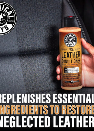 Chemical Guys Leather Cleaner and Conditioner Kit - Car Cleaner and Conditioner, Safely Cleans & Conditions Leather Car Interiors, Furniture, Shoes, Boots, Bags, Apparel & More, 2 Bottles (16 oz Each)