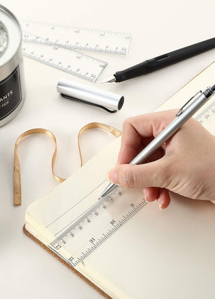 Eboot 20 Pack 12 Inch Clear Plastic Rulers Bulk, Easy-to-Read Straight Edge Rulers with Inches and Metric for Office, Back to School Supplies