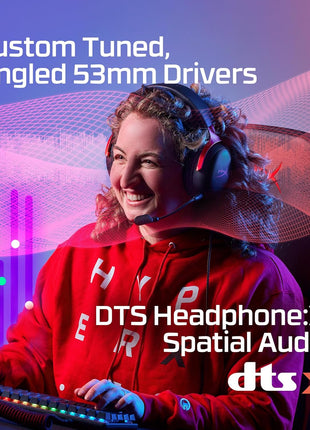 HyperX Cloud III 鈥?Wired Gaming Headset, PC, PS5, Xbox Series X|S, Angled 53mm Drivers, DTS Spatial Audio, Memory Foam, Durable Frame, Ultra-Clear 10mm Mic, USB-C, USB-A, 3.5mm 鈥?Black/Red