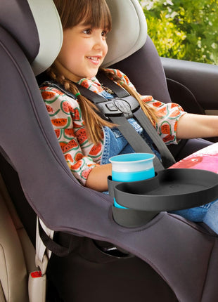 Munchkin® Carseat Tray - Toddler Travel & Road Trip Accessory for Mess-Free Snacking in the Car, Grey