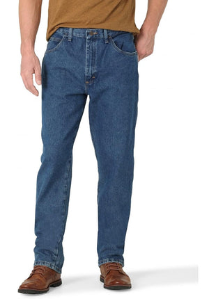 Rustler mens Classic Relaxed Fit Jeans, Dark Stonewash, 36W x 32L US
