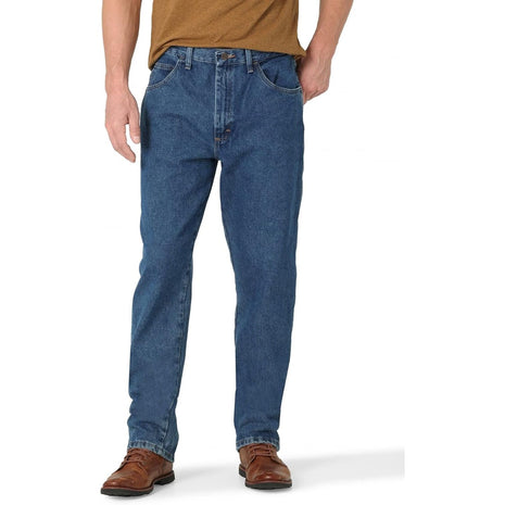 Rustler mens Classic Relaxed Fit Jeans, Dark Stonewash, 36W x 32L US