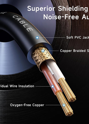 Cable Matters 6.35mm (1/4 Inch) TRS to XLR Cable - 10ft, Male to Male XLR to TRS Cable, Black - Not for Microphone Use