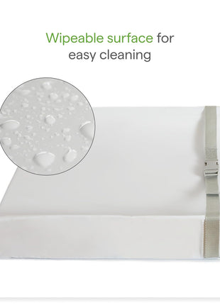 Munchkin Secure Grip Baby Diaper Changing Pad for Dresser, Waterproof and Wipeable, Contoured, Standard Size (16 inch x 31 inch), White