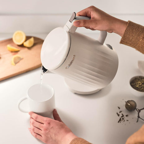 Cuisinart Electric Kettle, Stainless Steel Interior, One-Touch, 1 Liter | 1-liter electric tea kettle with compact 1-touch design, auto-shutoff & double-wall insulation for heat retention, CK-10TRES