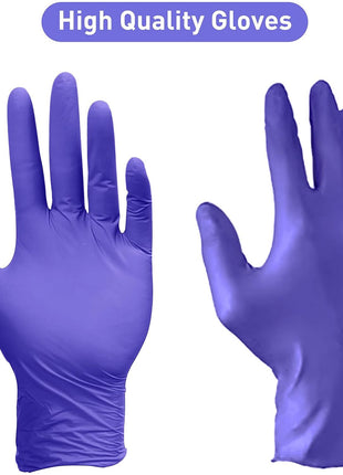 PEIPU Nitrile Gloves,Disposable Cleaning Gloves,(Medium, 100-Count) Powder Free, Latex Free,Rubber Free,Ultra-Strong,Food Handling Use, Single Use Non-Sterile Protective Gloves