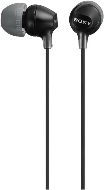 Sony MDREX15LP in-Ear Earbud Headphones, Black, Model Number: MDREX15LP/B