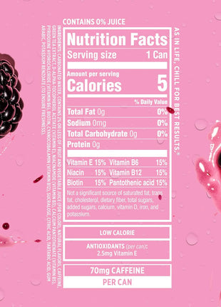 Sparkling Ice Caffeine Black Raspberry Sparkling Water with Caffeine, Zero Sugar, with Antioxidants and Vitamins,16 fl oz Cans (Pack Of 12)