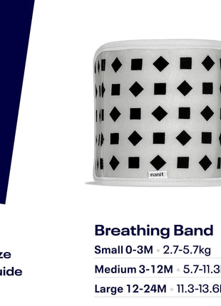 Nanit Breathing Wear Band - 100% Cotton, Works with Nanit Pro Baby Monitor to Track Breathing Motion Sensor-Free, Fits Newborns and Infants
