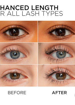 L'Oreal Paris Makeup Original Telescopic Mascara, Separating Mascara Volume and Length Formula, Washable, Blackest Black, 0.27 Fl Oz., 1 Count