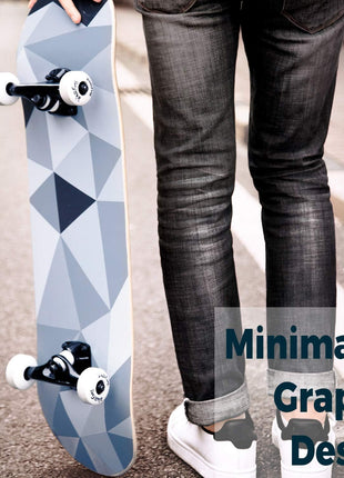 WhiteFang Skateboards for Beginners, Complete Skateboard 31 x 7.88, 7 Layer Canadian Maple Double Kick Concave Standard and Tricks Skateboards for Kids and Beginners