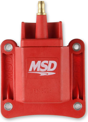 MSD 8226 Ignition Coil Dual Connector, Red, HEI Style