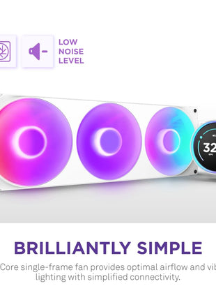 NZXT Kraken Elite 420 RGB 2025 - AIO CPU Liquid Cooler - 420mm Radiator - F420 RGB Core Fan - Customizable 2.72 inch IPS LCD - NZXT Turbine Pump - AMD® AM5, AM4 - Intel® LGA 1851/1700, 1200/115X - White