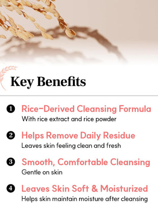 S.NATURE AQUA RICE FOAM CLEANSER | Facial Cleanser, Rice Extract Rice Powder Cleanser with Mild Cleansing, Glycerin,Vegan, Face Wash, Korean Skincareᅵ 160ml 5.4 Fl Oz