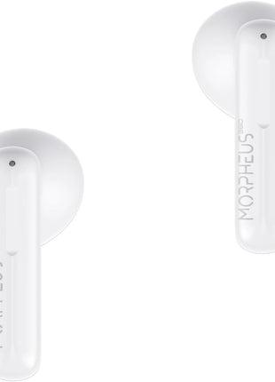 Morpheus 360 Nemesis ANC Wireless Noise Cancelling Headphones TW2750W, in Ear Blueooth Earphones, Pure White