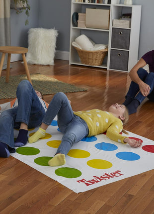 Hasbro Twister Party Classic Board Game for 2 or More Players,Indoor and Outdoor Game for Kids 6 and Up,Packaging May Vary