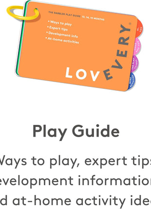 Lovevery | The Babbler Play Kit, Birthday Play Kit, Montessori Toddler Toy, 8 Play Products, 1 Board Book, and Play Guide (Best Birthday Gift for 1 Year Old), Medium