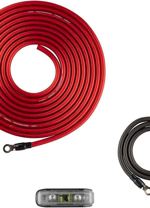 DS18 AK4 Complete 4 Gauge CCA Amplifier Installation Wiring Kit - Ampkit Helps Make Connections, Brings Power to Your Radio, Subwoofers, Speakers with Super Flex Wire - 1200W for 1 Amplifier