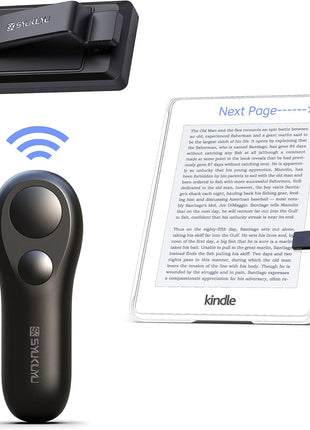 SK SYUKUYU RF Remote Control Page Turner for Kindle Reading Ipad Surface Comics, iPhone Android Tablets Reading Novels Taking Photos(Black)