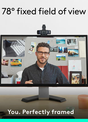 Logitech C920e HD 1080p Mic-Enabled Webcam, Certified for Zoom, Microsoft Teams Compatible, TAA Compliant