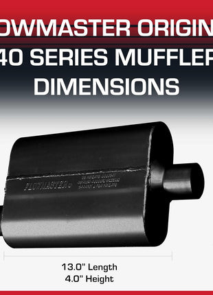 Flowmaster 40 Series Chambered Muffler ??2.25 inch Offset In / 2.25 inch Center Out