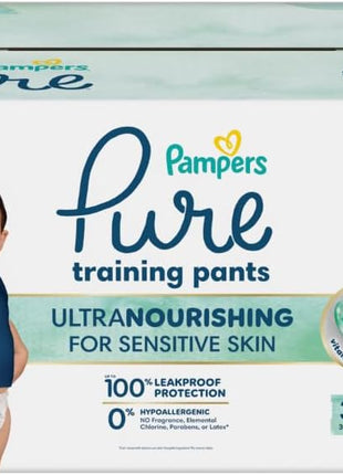 Pampers Pure Protection Training Underwear, Unisex, Size 3T4T, 92 Count, Premium, Hypoallergenic, Soft, Absorbent