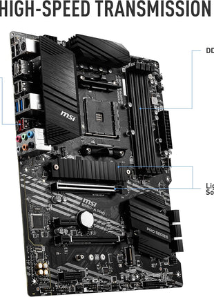 MSI B550-A PRO ProSeries Motherboard (AMD Ryzen 5000, AM4, DDR4, PCIe 4.0, SATA 6Gb/s, M.2, USB 3.2 Gen 2, HDMI/DP, ATX)