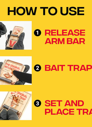 Victor Mouse Traps M150-12, Metal Pedal, Sustainably Sourced FSC Wood, Wooden Mouse Traps - Pack of 12