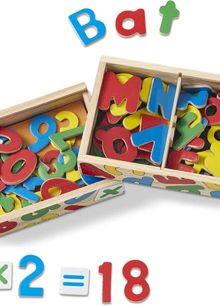 Melissa & Doug Deluxe Magnetic Letters and Numbers Set – 89 Wooden Alphabet Magnets & Numbers, Educational Learning Toys for Preschool Kids Ages 3+