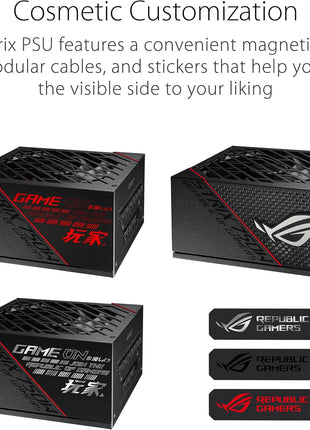ASUS ROG Strix 750 Fully Modular 80 Plus Gold 750W ATX Power Supply with 0dB Axial Tech Fan and 10 Year Warranty