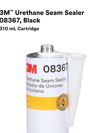 3M Urethane Seam Sealer, 08367, Black Color, High Solids, Permanently Flexible, 310 mL/10.5 fl oz Cartridge