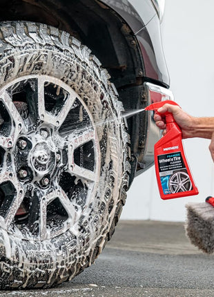 Mothers Foaming Wheel & Tire Cleaner, 24 oz. (05924) | Foaming Action Lifts Brake Dust & Grime, Safe for Factory-Coated Wheels, Restores, Cleans, Finishes Fast, Spot-Free Rinse