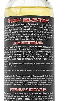 P & S Professional Detail Products Iron Buster Wheel & Paint Decon Remover - pH Balanced, Safe on Alloy, Chrome, Steel & Aluminum Wheels - 16 oz Spray