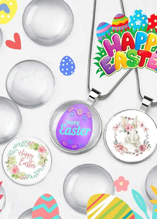 20PCS Transparent Glass Cabochons, Clear Glass Dome Tile Cabochon Half Round Flat Clear 1.57 Inch Non-calibrated Round for Photo Pendant Making DIY Decor Souvenir Gift