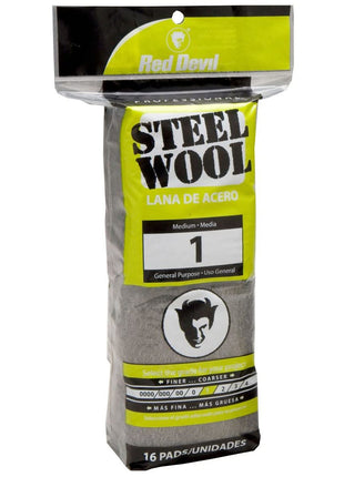 Red Devil 0310 Steel Wool, 0000 (Pack of 16)