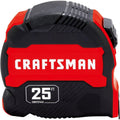 CRAFTSMAN 25-Ft Tape Measure with Fraction Marketing, Retractable, Manual-Locking Blade (CMHT37443S)