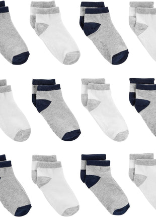 Simple Joys by Carter's Baby 12-Pack Socks, Multicolor/Monster/Sharks/Stripe, 4-5T