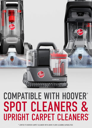Hoover CleanSlate 5-Piece Interior Car Cleaning Kit, Compatible with Hoover Spot & Carpet Cleaners, Removes Wet & Dry Messes, Includes Auto Cleaning Solution for Upholstery and Carpeted Floor Mats