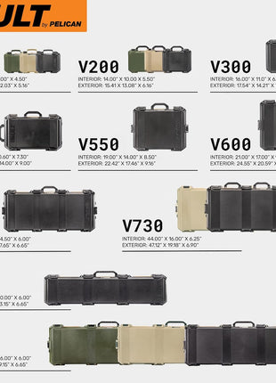 Pelican Vault V100 Hard Case with Foam (Black)
